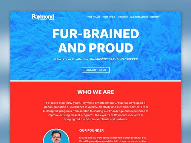 Raymond Entertainment website screenshot